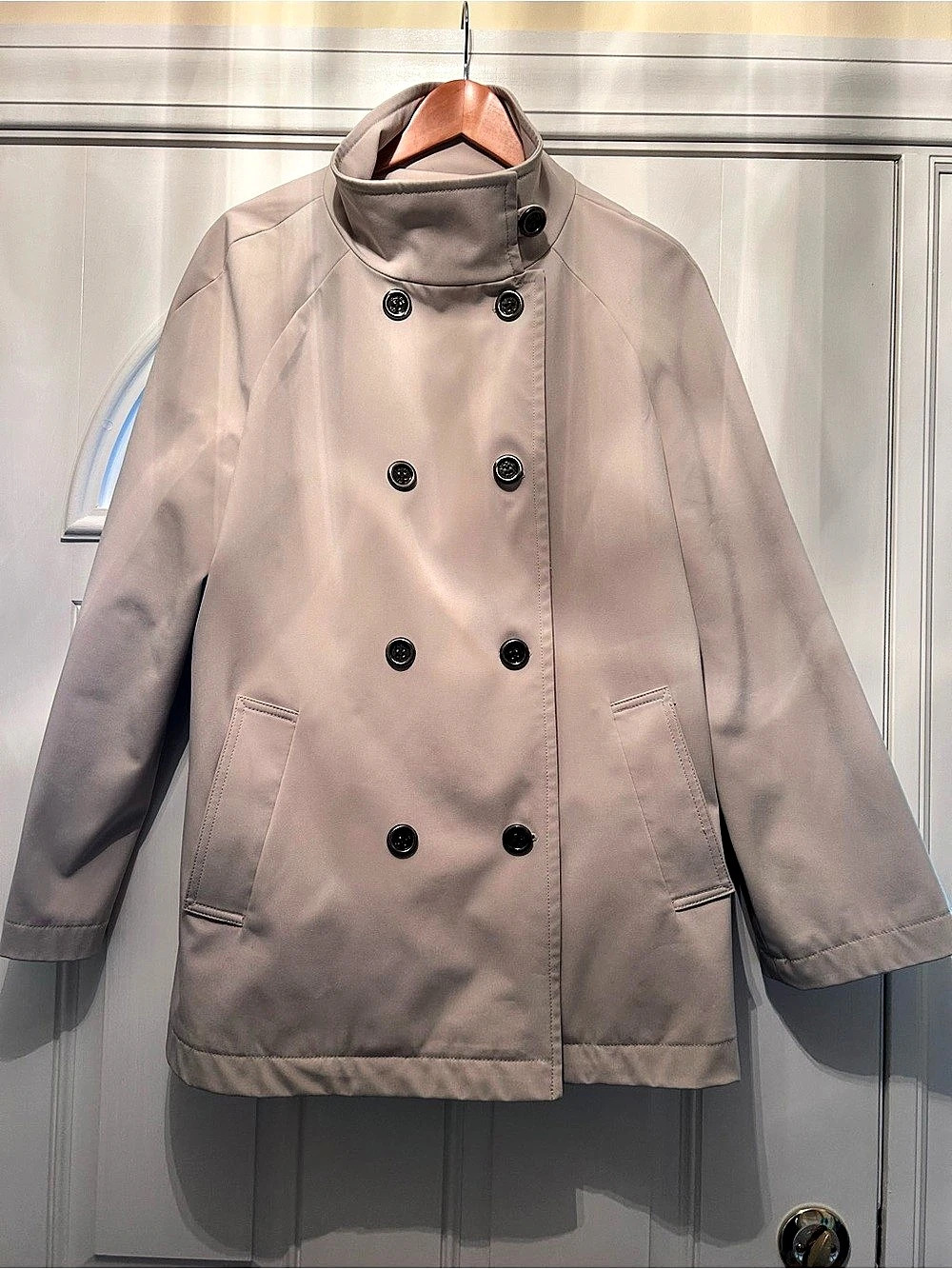 Calvin Klein Double-Breasted Jacket in Beige Large Like New